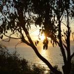 Tramonto sul golfo visto dal bosco Balestrate