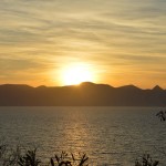 Tramonto sul mare visto dal bosco Balestrate